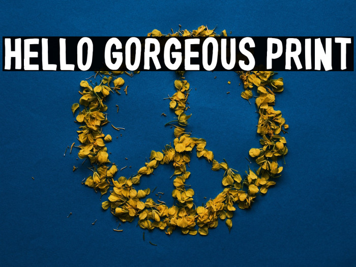 Hello Gorgeous Print Example 1