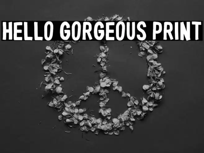 Hello Gorgeous Print Font examples