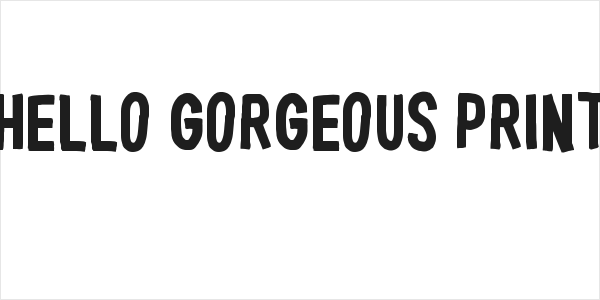 Hello Gorgeous Print Logo