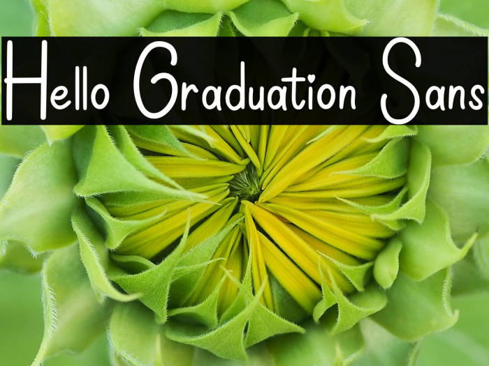 Hello Graduation Sans Example 2