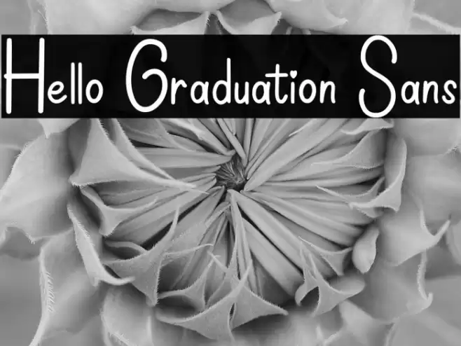 Hello Graduation Sans Font examples