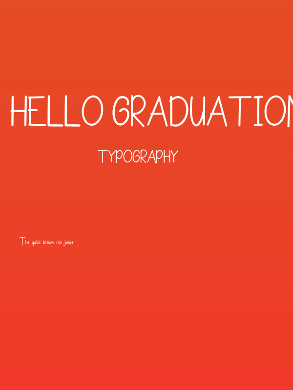 Hello Graduation Sans Poster