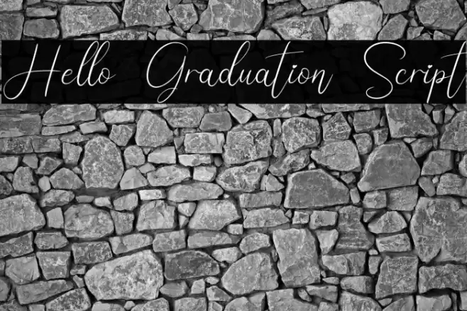 Hello Graduation Script Font examples