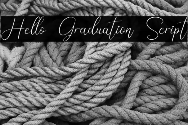 Hello Graduation Script Font examples