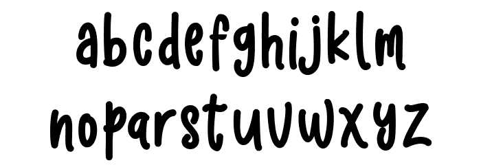 Hello Grizelle sans Font LOWERCASE