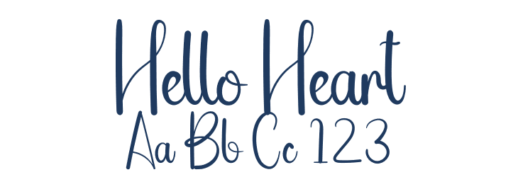 Hello Heart Font Preview