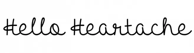 Hello Heartache  Fuentes Gratis Descargar