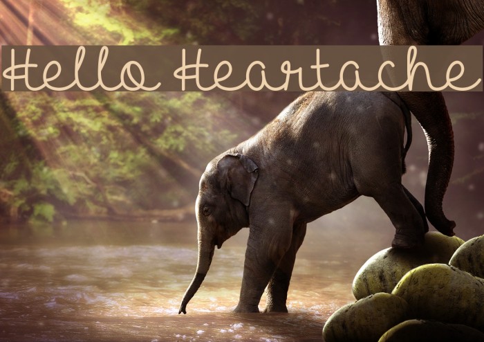 Hello Heartache Font examples