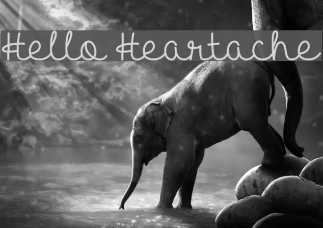 Hello Heartache Font examples