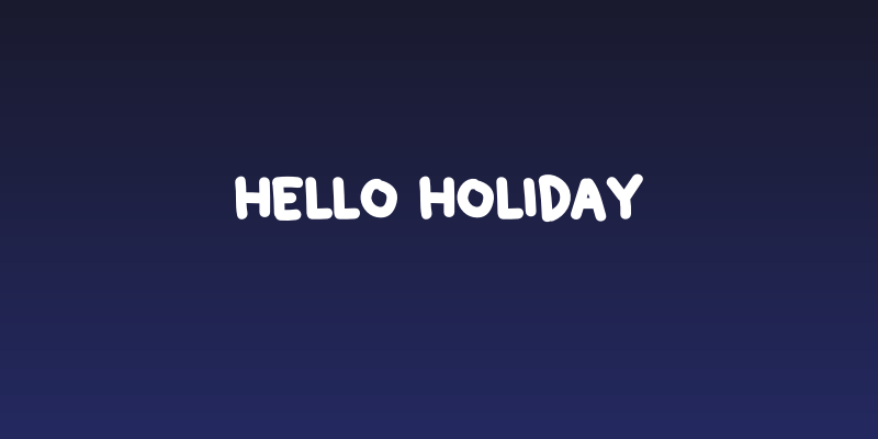 Hello Holiday Social Header