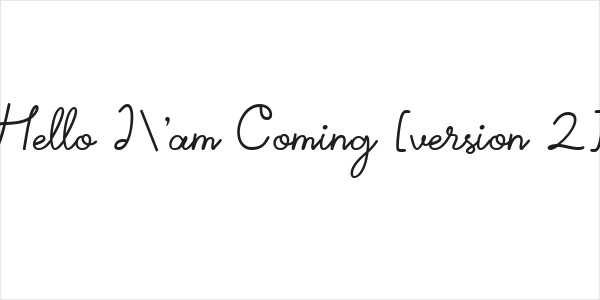 Hello I'am Coming [version 2] Logo