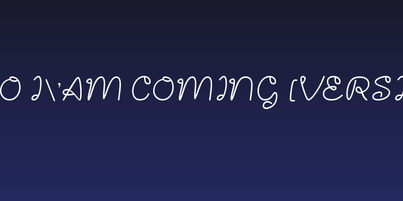 Hello I'am Coming [version 2] Social Header