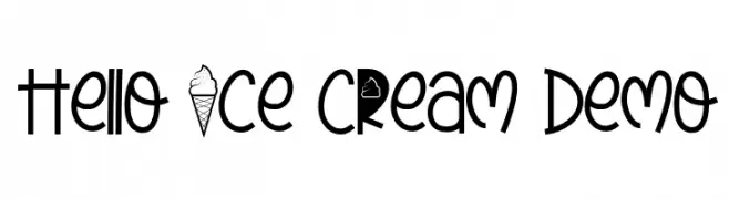 Hello Ice Cream Demo  Frei Schriftart Herunterladen