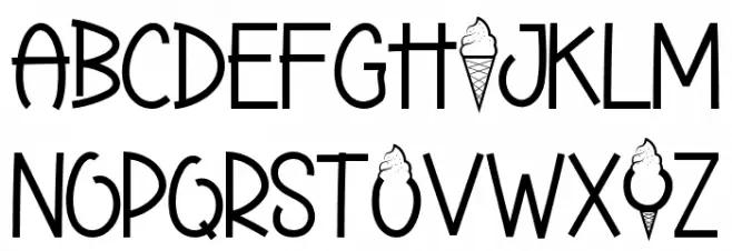 Hello Ice Cream Demo Schriftart Groß
