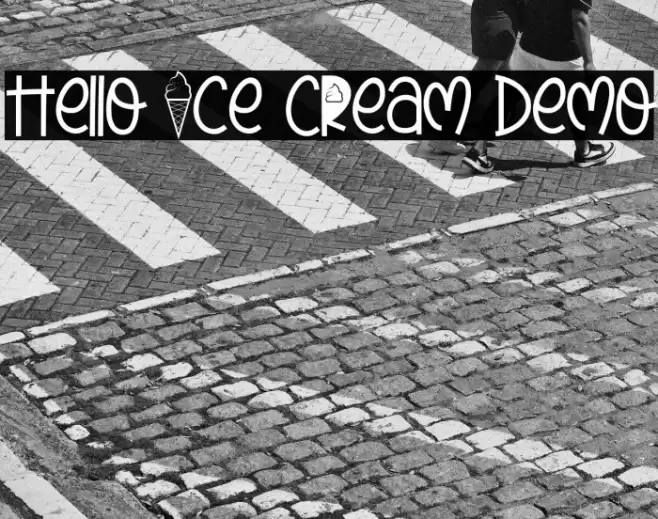 Hello Ice Cream Demo Font examples