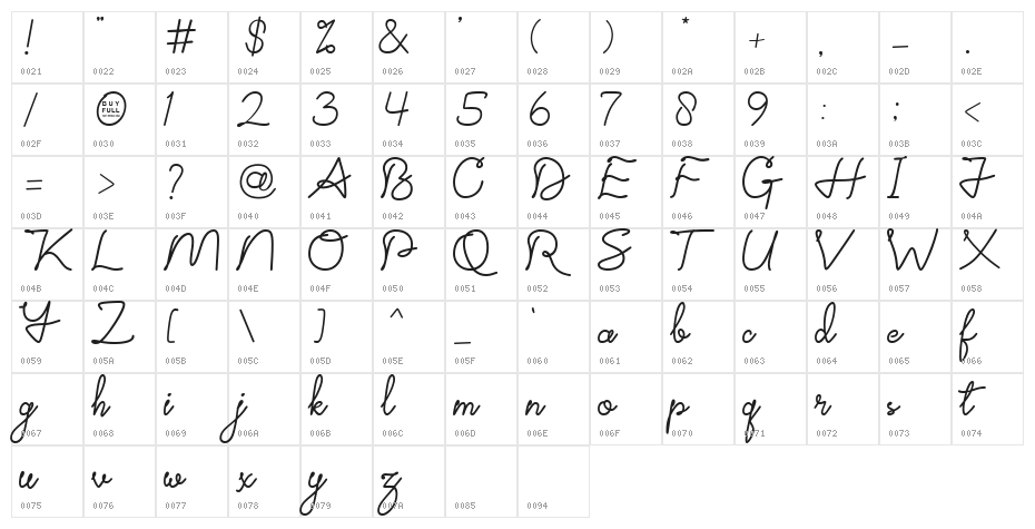 Hello I'm Coming-FREE Regular Character Map