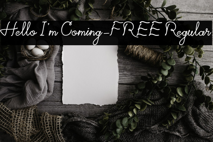 Hello I'm Coming-FREE Regular Example 2