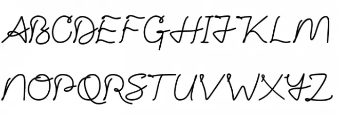 Hello I'm Coming-FREE Regular Шрифта ВЕРХНИЙ