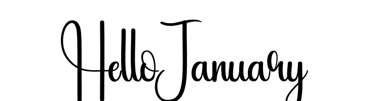 Hello January  Frei Schriftart Herunterladen
