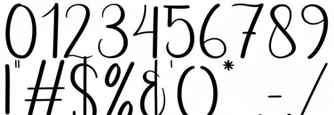 Hello January Font OTHER CHARS