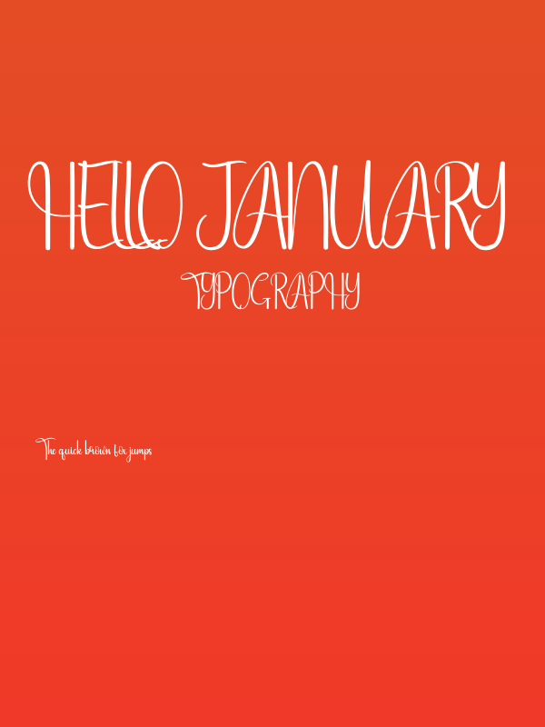 Hello January Poster
