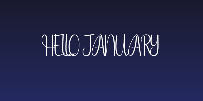 Hello January Social Header