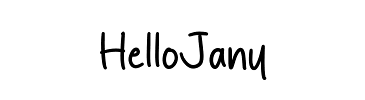 Hello Jany  font caratteri gratis