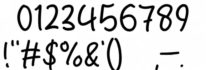 Hello Jany Font OTHER CHARS