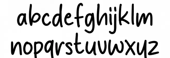 Hello Jany Font LOWERCASE