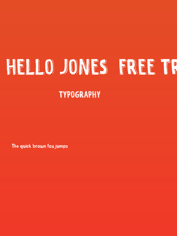 Hello Jones  Free Trial Poster