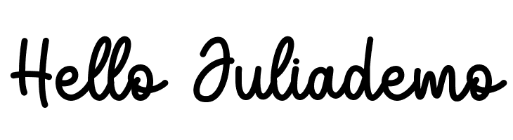 Hello Juliademo  Free Fonts Download