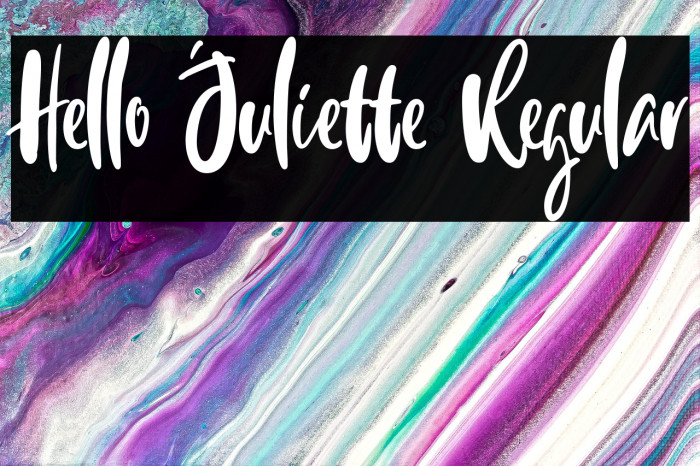 Hello Juliette Regular Example 1