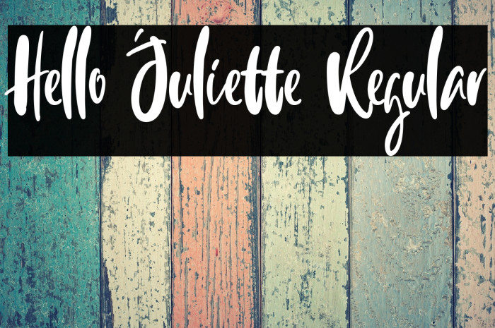 Hello Juliette Regular Example 2