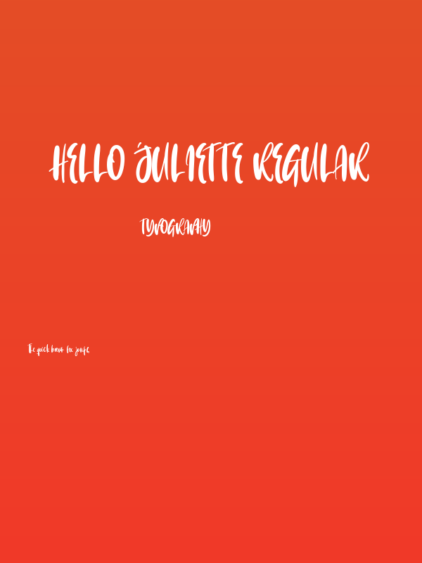 Hello Juliette Regular Poster