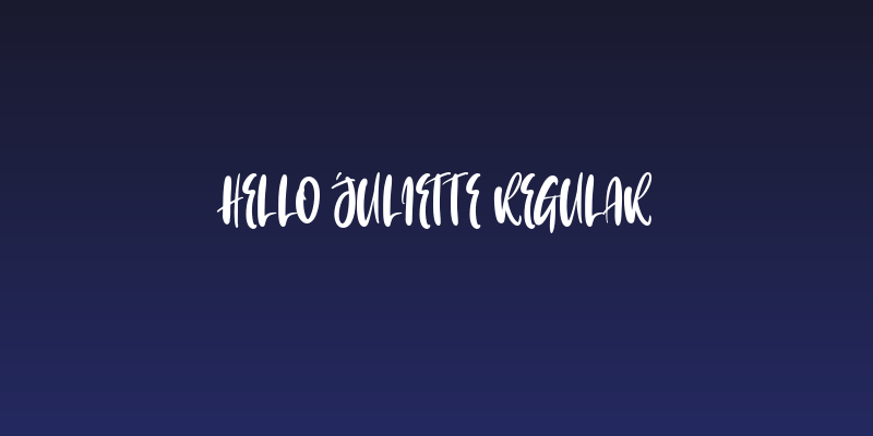 Hello Juliette Regular Social Header