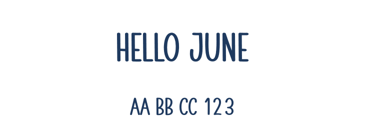 Hello June Font Preview