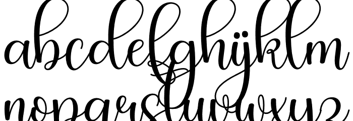 Hello Kamilla Font LOWERCASE