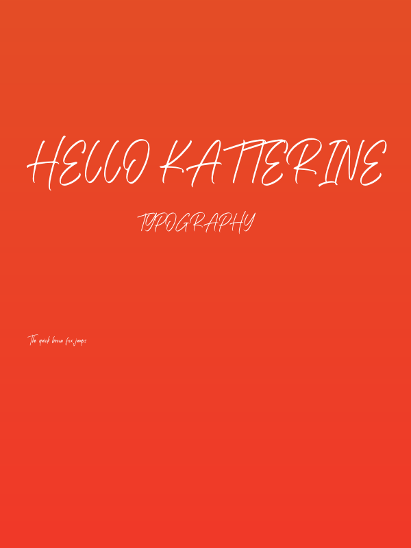 Hello Katterine Poster