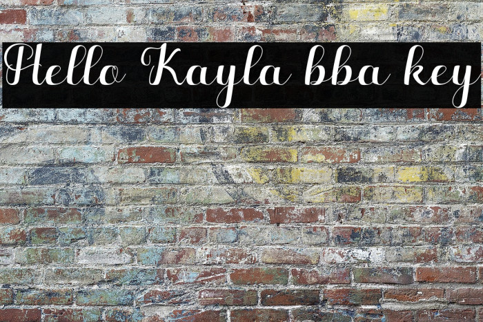 Hello Kayla bba key Example 2