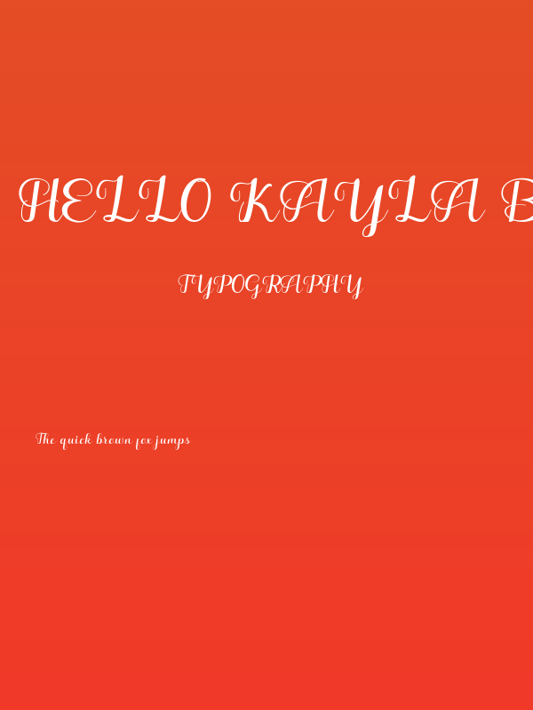 Hello Kayla bba key Poster