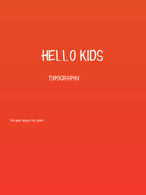 Hello Kids Poster
