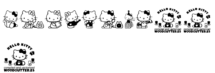 Hello Kitty Шрифта ДРУГИЕ символов