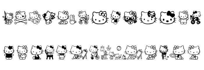 Hello Kitty Шрифта строчной