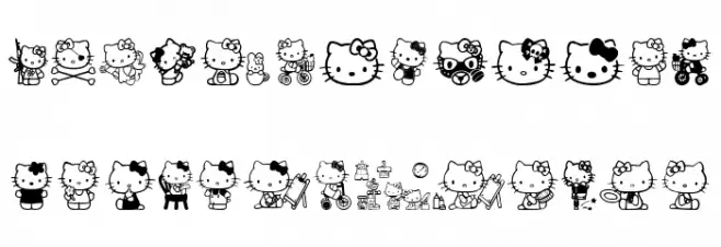 Hello Kitty Font LOWERCASE