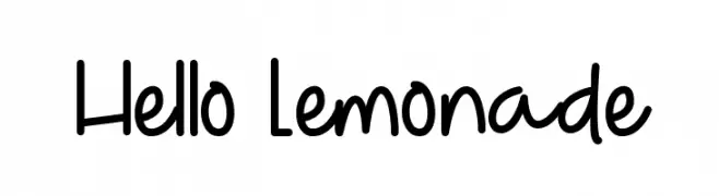 Hello Lemonade Font