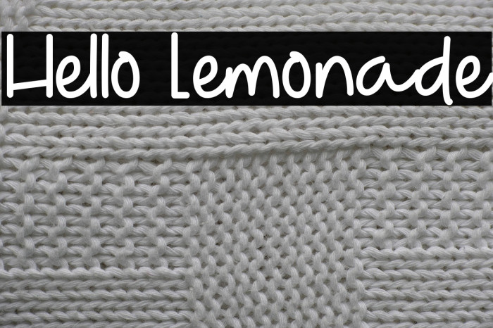 Hello Lemonade Example 1