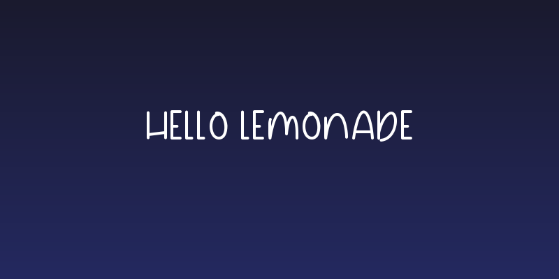 Hello Lemonade Social Header