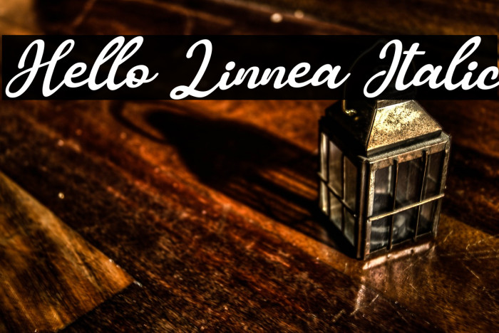Hello Linnea Italic Font examples
