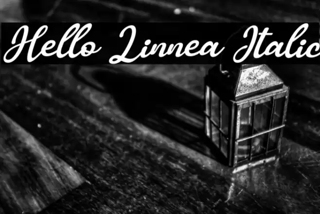 Hello Linnea Italic Font examples