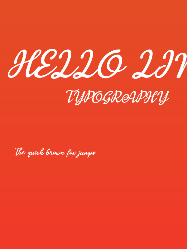 Hello Linnea Italic Poster